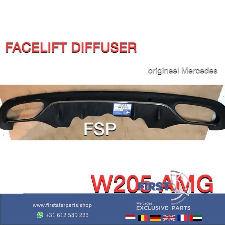 W205 FACELIFT AMG DIFFUSER Mercedes C Klasse 2018-2022 ACHTE, Autos : Pièces & Accessoires, Autres pièces automobiles, Mercedes-Benz