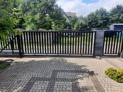 Schuifpoort + Plaatsing compleet in afmeting 400x150cm NIEUW, Tuin en Terras, Tuinpoorten, Nieuw, Schuifpoort, Staal, 100 tot 150 cm