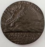 Lusitania medaille 1916 Duitse U-Boot getorpedeerd brons, Embleem of Badge, Ophalen of Verzenden, Marine
