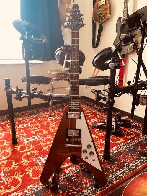 Gibson Flying V Natural – USA, zeldzame uitvoering+hardcase, Muziek en Instrumenten, Snaarinstrumenten | Gitaren | Elektrisch