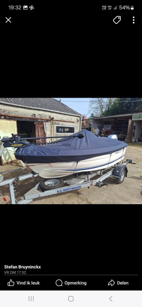 Visboot quicksilver, Watersport en Boten, Vis- en Consoleboten, Ophalen