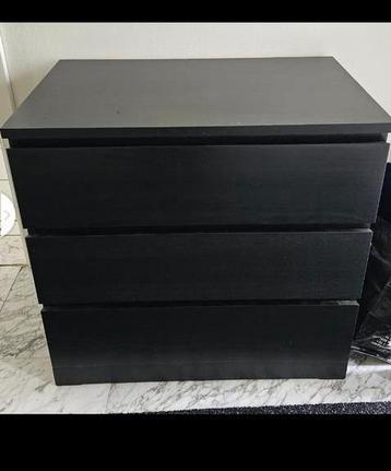 Commode Ikea malam tiroir brun noir, Enlèvement, Neuf