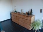 Massief teak eettafel & dressoir, Huis en Inrichting, Tafels | Eettafels, Ophalen, Gebruikt, Teakhout, Landelijk