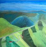 Peinture toile colline paysage cadre schilderij, Enlèvement