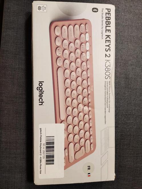 Keyboard toetsenbord Logitech Pebble Keys 2 K380 S roos rosé, Computers en Software, Toetsenborden, Nieuw, Azerty, Draadloos, Ophalen of Verzenden