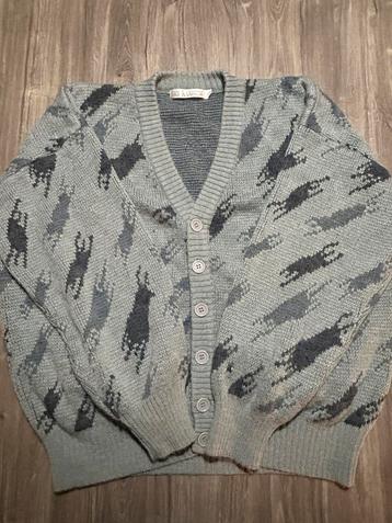 Grijze vintage cardigan – marse XL beschikbaar voor biedingen