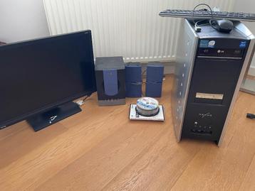 Desktop computer Quad CPU Q6600 @ 2,4GHz + scherm beschikbaar voor biedingen