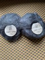 2 nieuwe bollen grijze mohair wol v 50 gr, Hobby en Vrije tijd, Breien en Haken, Nieuw, Ophalen of Verzenden