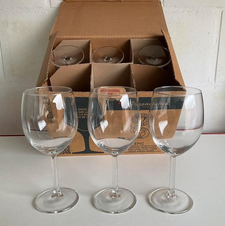 Verres 6 unités 340 cc Pasabahce, Collections, Verres & Petits Verres, Neuf, Autres types, Enlèvement