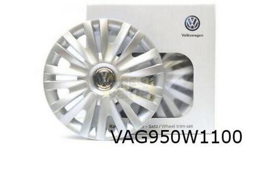 Volkswagen Wieldeksel set 15 inch (4x) (YTI zilver) Originee, Auto diversen, Wieldoppen, Nieuw, Verzenden