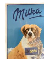 Assiette émaillée 'Milka - Suchard', Panneau publicitaire, -, Comme neuf, -