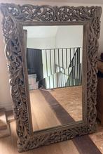 Uitgesneden houten spiegel oud zilver gemaakt 90 cm - 135 cm, 50 tot 100 cm, 100 tot 150 cm, Rechthoekig, Ophalen