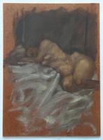 Schilderijtje/ Studie van Naakt - Olieverf, Ophalen of Verzenden