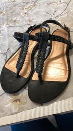 Zwarte sandalen  maat 38 tamaris, Kleding | Dames, Zwart, Sandalen of Muiltjes, Gedragen, Ophalen