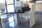 Inox tafel met granieten blad, Maison & Meubles, Tables | Tables à manger, 100 à 150 cm, Autres matériaux, Enlèvement, Utilisé