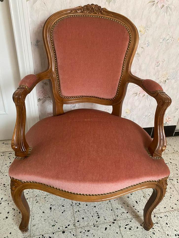 Fluwelen Louis xv zeteltje, Huis en Inrichting, Stoelen, Zo goed als nieuw, Overige materialen, Ophalen