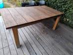 Massief houten tafel, Tuin en Terras, Tuintafels, Ophalen, Gebruikt, Rechthoekig, Hout