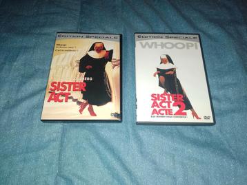 Te koop op dvd Sister Act 1 en 2 Whoopi Goldberg 