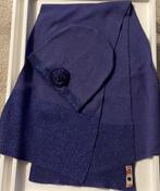 Mooie blauwe muts (MT 6-10) en sjaal (MT 1) - CKS, Comme neuf, Bonnet, Enlèvement ou Envoi