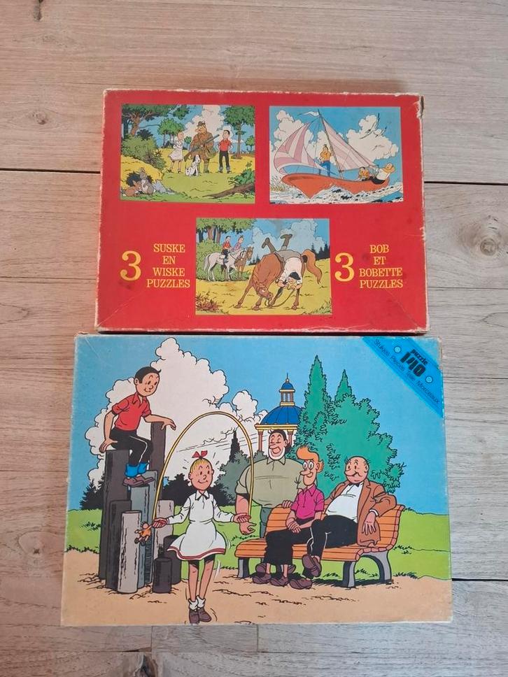 Vintage Suske en Wiske puzzels, Verzamelen, Stripfiguren, Gebruikt, Boek of Spel, Suske en Wiske, Ophalen of Verzenden
