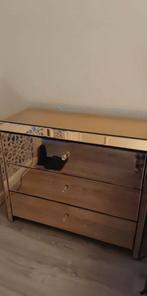 2 Commode de couleur bronze 3 tiroirs, Enlèvement, Utilisé