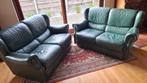 twee lederen zetels, Huis en Inrichting, Zetels | Zetels, Ophalen, Gebruikt, Klassiek, 150 tot 200 cm
