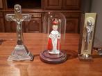 2 kleine religieuze voorwerpen, 18 cm hoog aan 2 euro/stuk, Antiek en Kunst, Ophalen of Verzenden