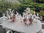 2 prachtige kristallen kroonluchters met 8 lampen BE, Antiek en Kunst, Curiosa en Brocante, Ophalen