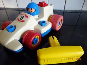 Vintage Fisher Price-raceauto #184 uit 1984 uit elkaar halen beschikbaar voor biedingen