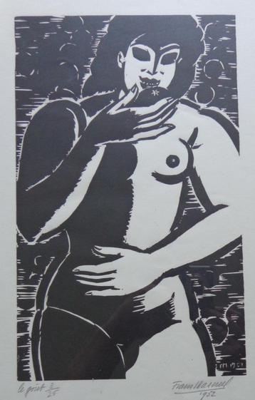 FRANS MASEREEL / LE GOUT / HOUTSNEDE / 48x34cm / KADER / SIG beschikbaar voor biedingen