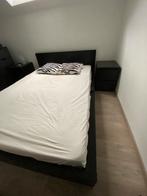 Lit Malm IKEA avec sommier et matelas, Maison & Meubles, Chambre à coucher | Lits, Brun, Utilisé, 140 cm, 200 cm