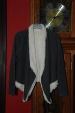 Sweat Gilet veste fourrure"Vögele"gris foncé T9/10A comme 9, Enlèvement ou Envoi, Pull ou Veste, Charles Vögele, Comme neuf