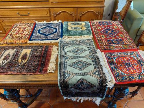 set van 7 puur wollen siertapijtjes, Antiek en Kunst, Antiek | Tapijten, Tafelkleden en Textiel, Ophalen of Verzenden