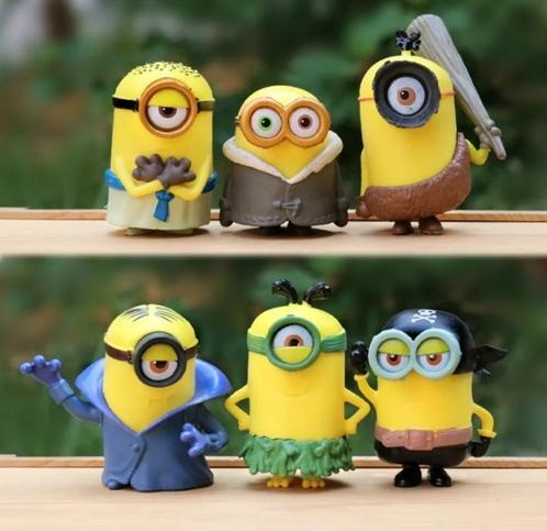 Minions 6 figuren - Nieuw, Kinderen en Baby's, Speelgoed | Actiefiguren, Nieuw, Verzenden