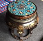 Handbeschilderd vintage Oosters bijzettafeltje, Antiek en Kunst, Ophalen