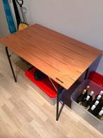 Table pliante bois et pieds métal. 100x60, Maison & Meubles, Tables | Tables à manger, Enlèvement, Comme neuf