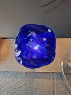 Wandlamp in blauw geblazen Murano-glas, jaren 70, Ophalen of Verzenden