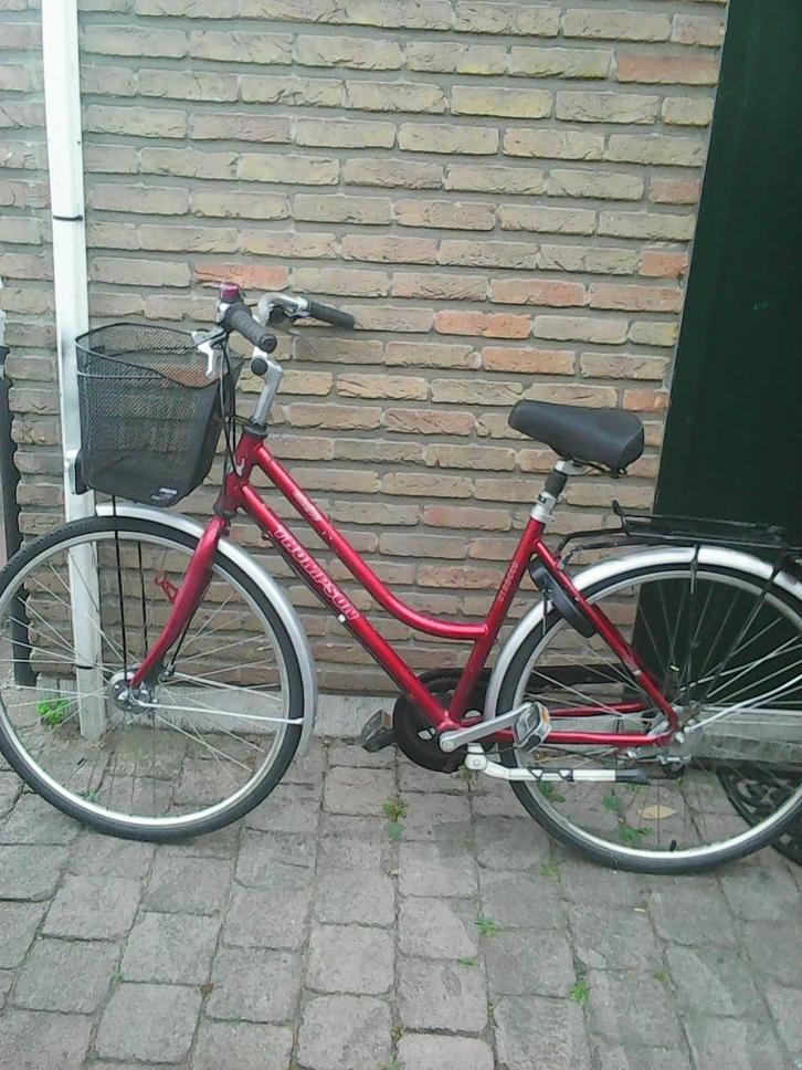 damesfiets thompson 28 inch aluminium, Fietsen en Brommers, Fietsen | Dames | Damesfietsen, Zo goed als nieuw, Versnellingen, 53 tot 56 cm