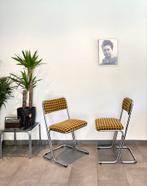 2 vintage design buisframe stoelen, Ophalen, Zo goed als nieuw