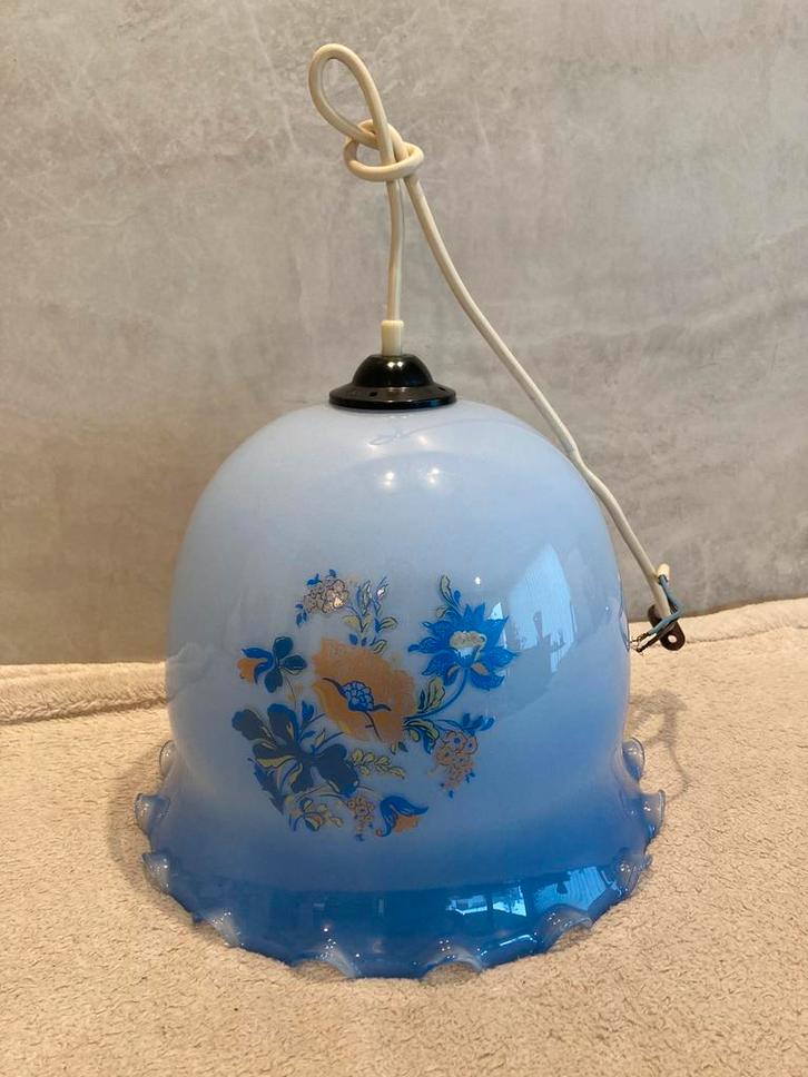 Vintage opalinelamp, Huis en Inrichting, Lampen | Hanglampen, Zo goed als nieuw, Ophalen