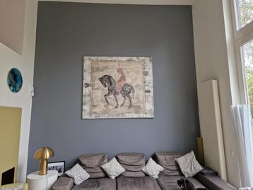 Grand tableau chinois moderne, cheval beschikbaar voor biedingen