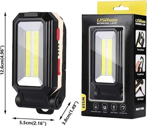 2 Pièces Baladeuse LED Rechargeable, Lampe de Travail 5 Modes