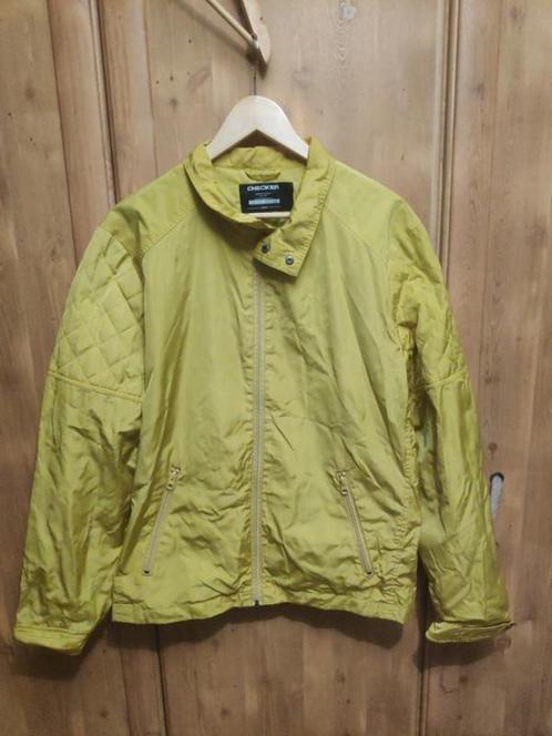 Gele jas Checker Medium, Kleding | Heren, Jassen | Winter, Zo goed als nieuw, Maat 48/50 (M), Geel, Ophalen of Verzenden