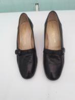 Chaussures noires en cuir véritable pour femmes 38, Noir, Enlèvement ou Envoi