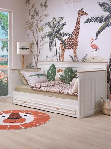 Monte kajuitbed/ bedbank (met slaaplade) - Wit/beige beschikbaar voor biedingen