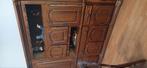 Eiken kast + tafel, Ophalen, Gebruikt