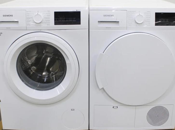 Siemens Wasmachine + Droger Set – iQ300 iSensoric, Elektronische apparatuur, Wasmachines, Zo goed als nieuw, Voorlader, 6 tot 8 kg
