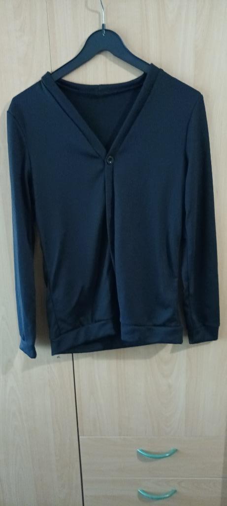 vest met lange mouwen en knopen, Kleding | Dames, Truien en Vesten, Nieuw, Maat 36 (S), Zwart, Ophalen of Verzenden