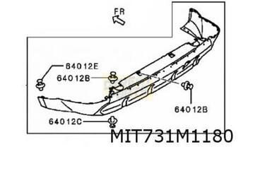 Mitsubishi Outlander (1/10-9/12) achterbumper onder (te spui beschikbaar voor biedingen