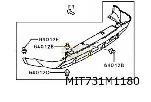 Mitsubishi Outlander (1/10-9/12) achterbumper onder (te spui, Auto-onderdelen, Carrosserie, Bumper, Mitsubishi, Achter, Nieuw